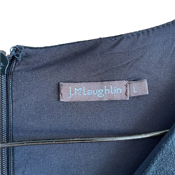 J. MCLAUGHLIN Faux Suede Dominique Sheath Vegan Leather Sleeveless Dress - Picture 4 of 6